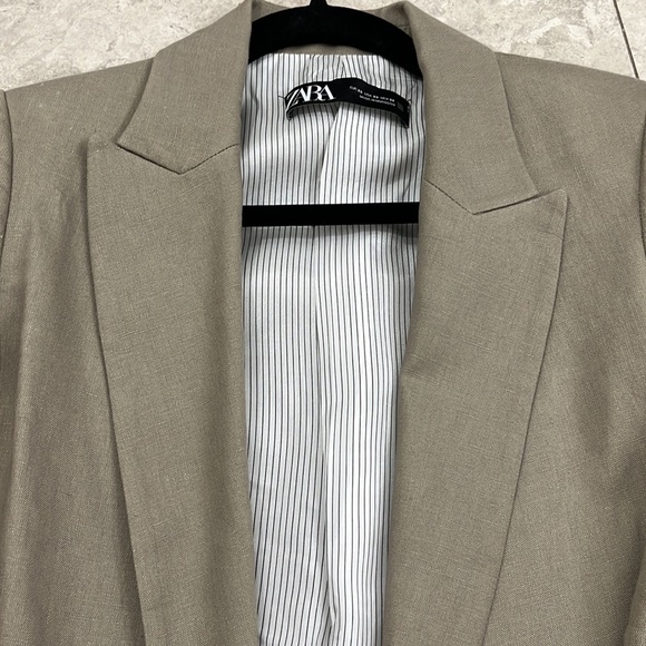 Zara fully lined linen blazer. XS - Picture 5 of 5